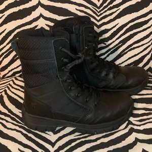 Women’s black tactical boots size 8